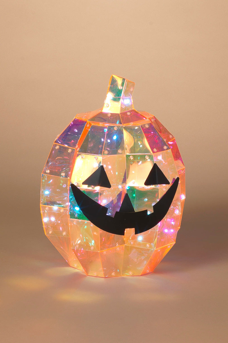 Holographic Lighted Halloween Pumpkin with Remote Control 11.75"